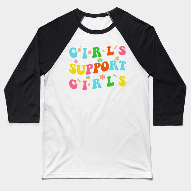 Girls Support Girls Baseball T-Shirt by Chahrazad's Treasures